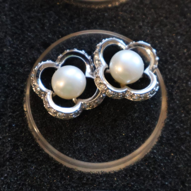 Sterling Silver 925 Post Gemstone/Pearl Earrings
