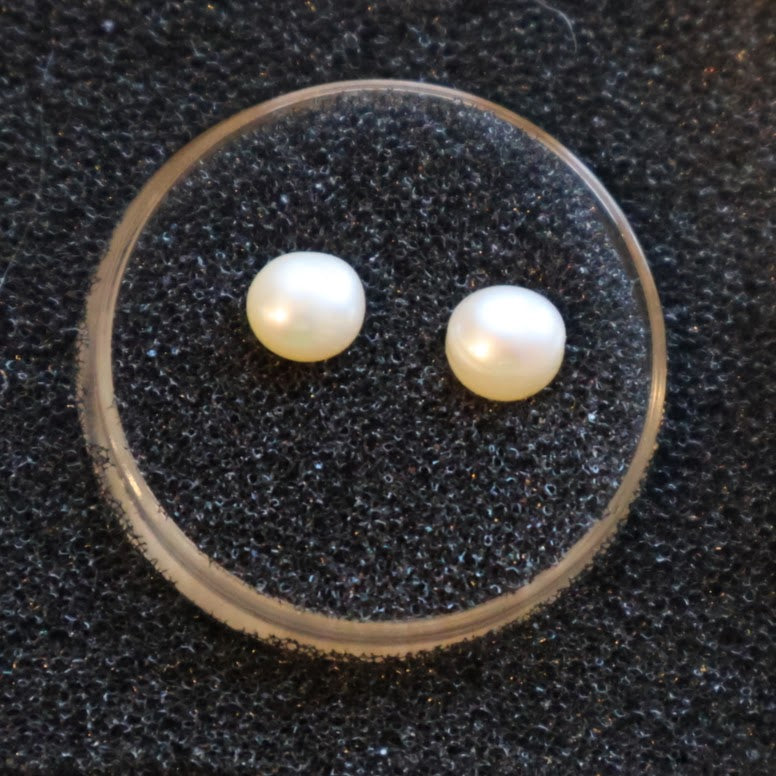 Sterling Silver 925 Post Genuine Pearl Earrings