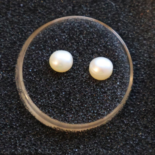 Sterling Silver 925 Post Genuine Pearl Earrings