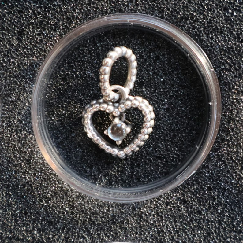Sterling Silver 925 Gemstone Heart Pendant $30