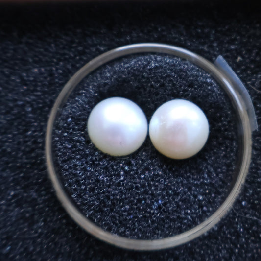 Sterling Silver 925 Post Genuine Pearl Earrings