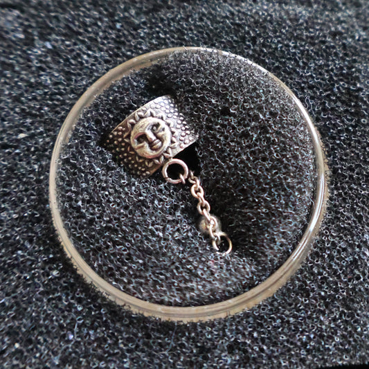 Sterling Silver 925 Post Earring with Moon Cuff
