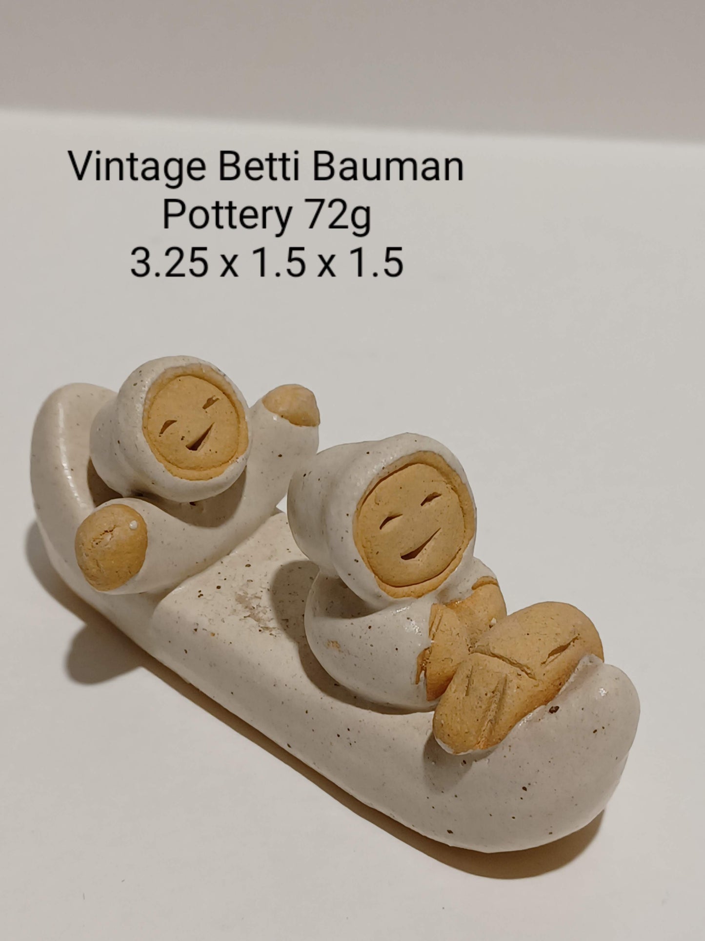 Vintage Betti Bauman Pottery Bowl plus three figurines