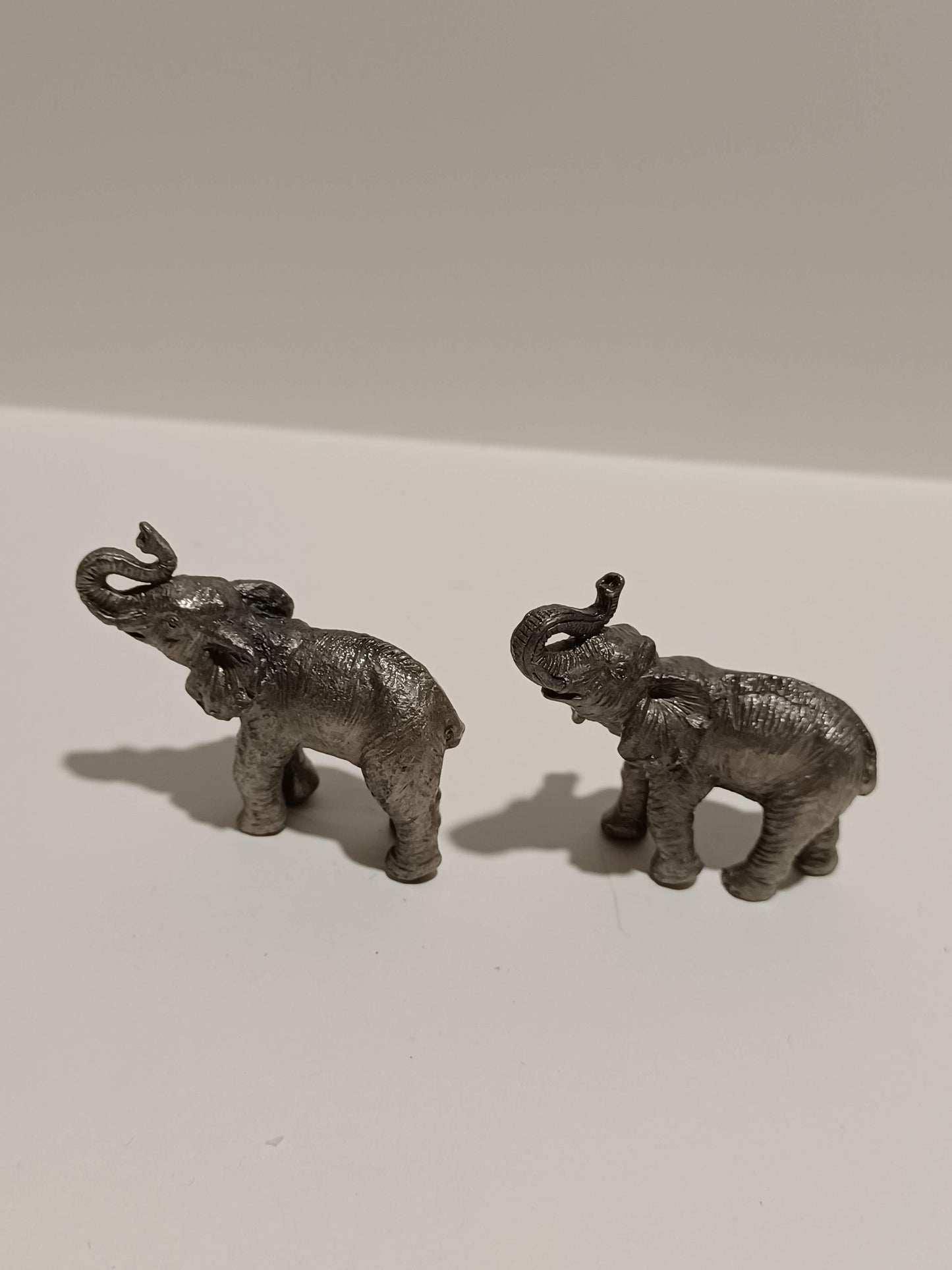 Vintage Pewter Elephants