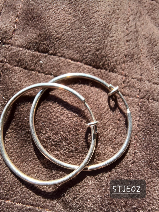 Sterling Silver 925 Hoop Earrings