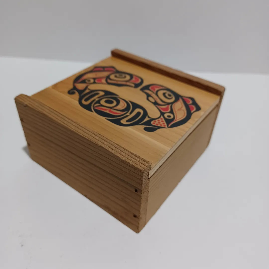 Wooden Haida Salmon Box