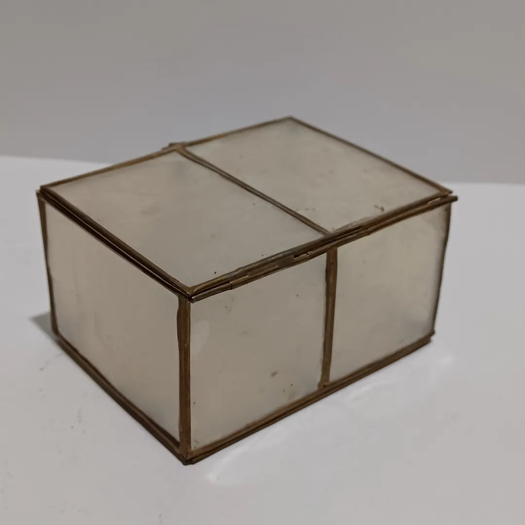 Handmade Mica & Brass Storage Box