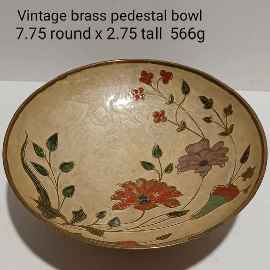 Vintage Brass Pedestal Bowl