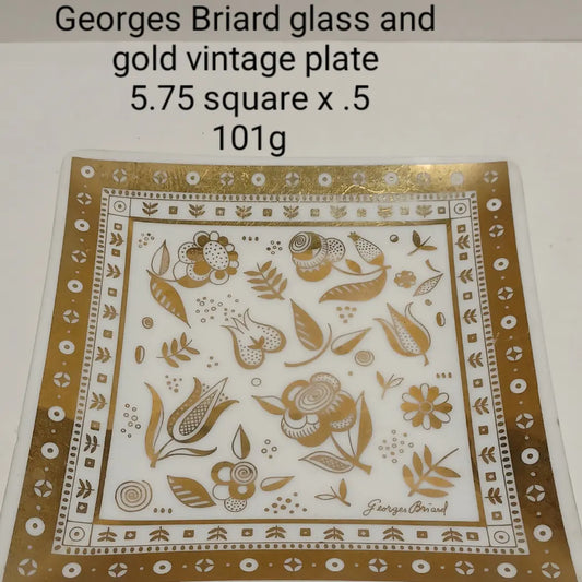 Georges Briard Gold on White Small Plate